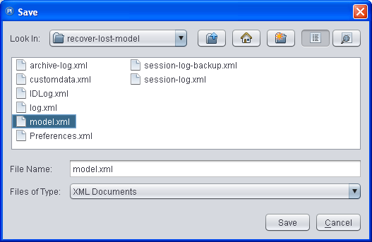 nyimpen model framework Cognos sing wis pulih