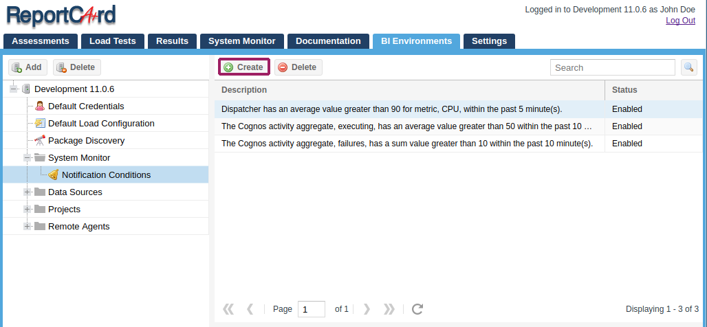 ກິດຈະກໍາ cognos ໃນປະຈຸບັນແລະ metrics ຂອງເຄື່ອງແມ່ຂ່າຍ