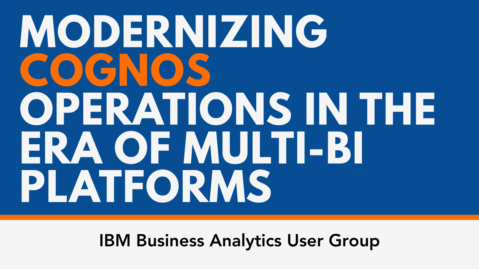 IBM Business Analytics User Group